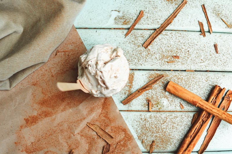 Cinnamon sugar dough sticks with cream cheese dip